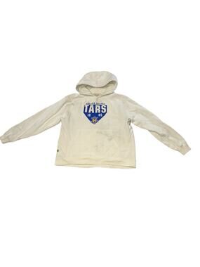 Rollins College Tars Fall Rush Men’s Medium White Hoodie Sweatshirt Stained